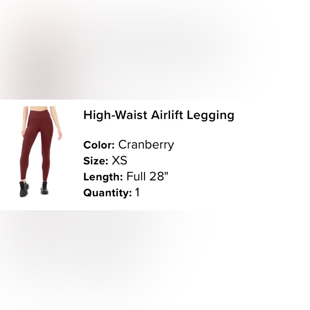 ALO Yoga Cranberry High-Waist Airlift Leggings
